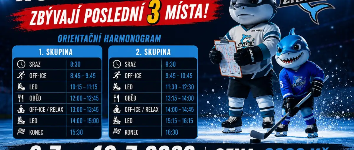 HOKEJOVÝ KEMP  - ZBÝVAJÍ POSLEDNÍ MÍSTA!